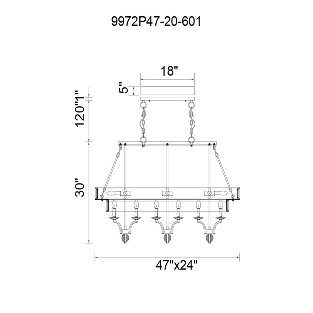 Shalia 20 Light Island Chandelier With Chrome Finish. Picture 6