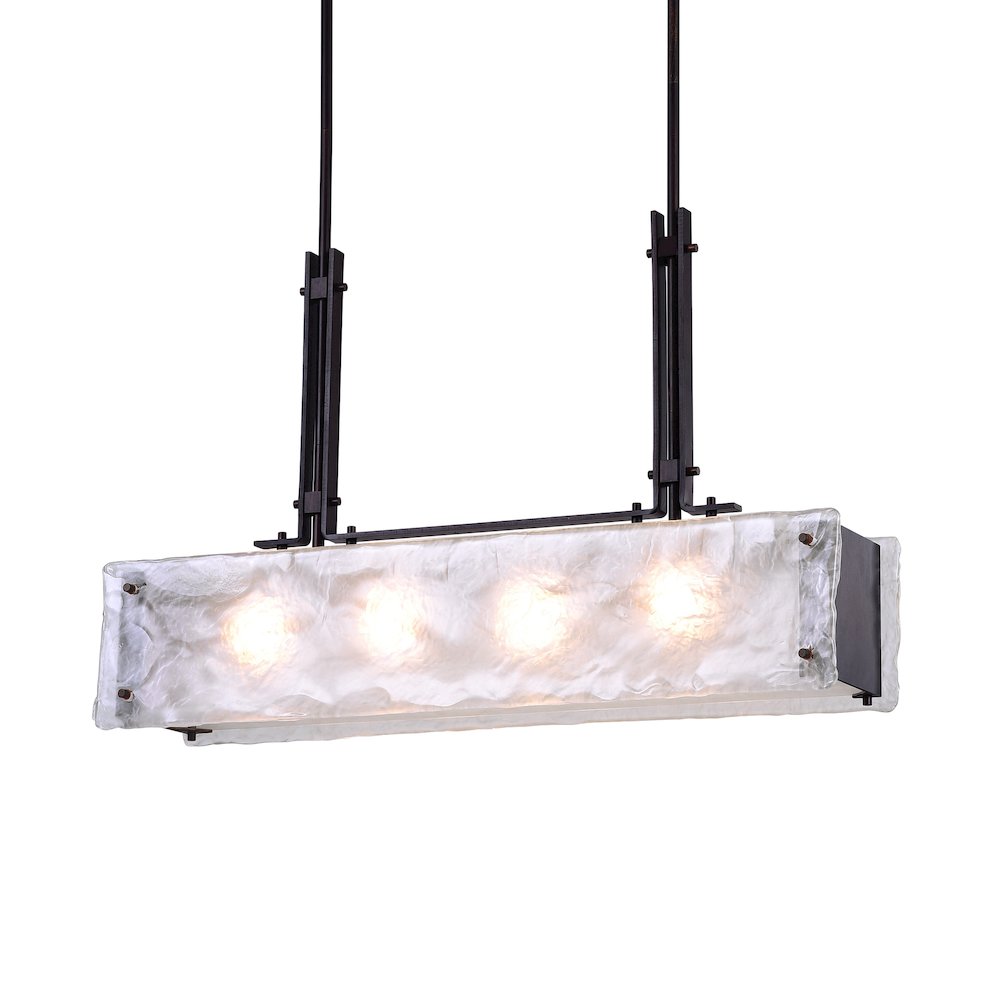 Assunta 4 Light Chandelier With Black Finish. Picture 2