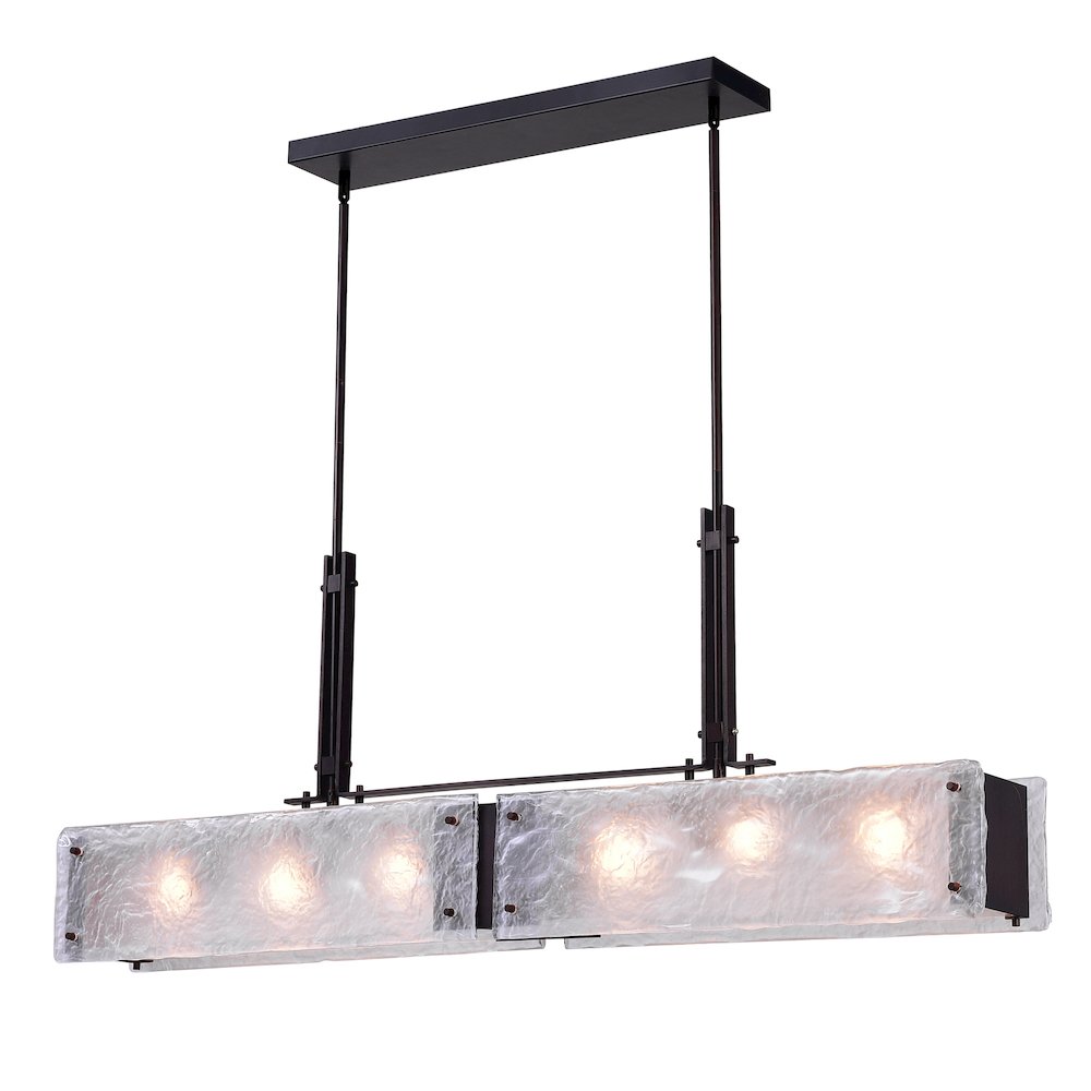 Assunta 6 Light Chandelier With Black Finish. Picture 1