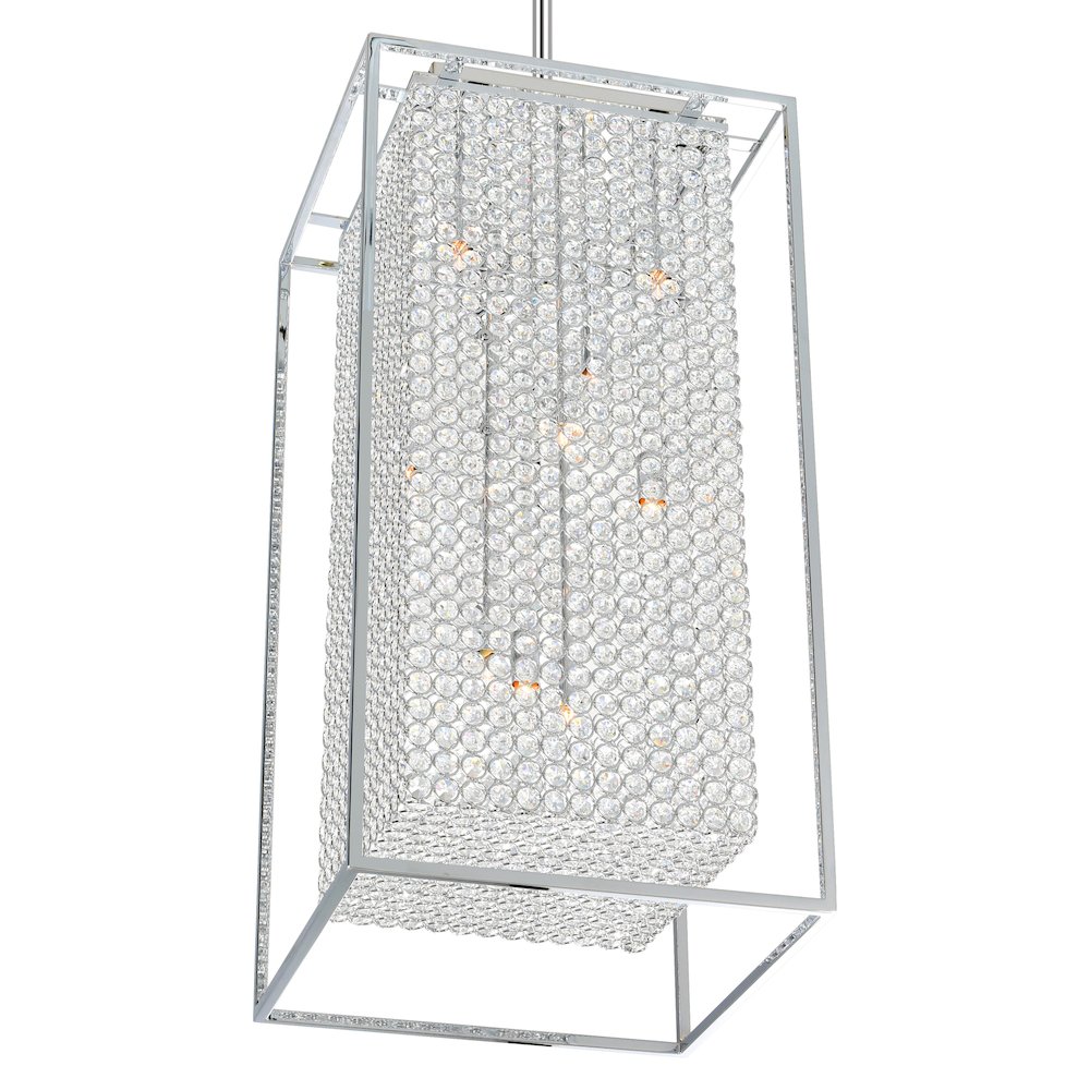 Cube 11 Light Chandelier With Chrome Finish. Picture 3