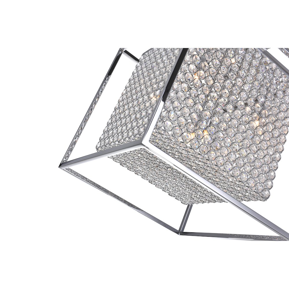 Cube 5 Light Chandelier With Chrome Finish. Picture 3