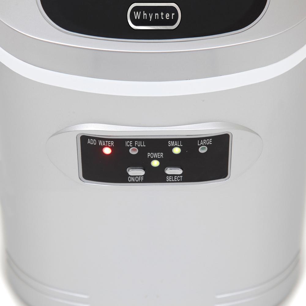 Compact Portable Ice Maker 27 lb capacity - Metallic Silver. Picture 5