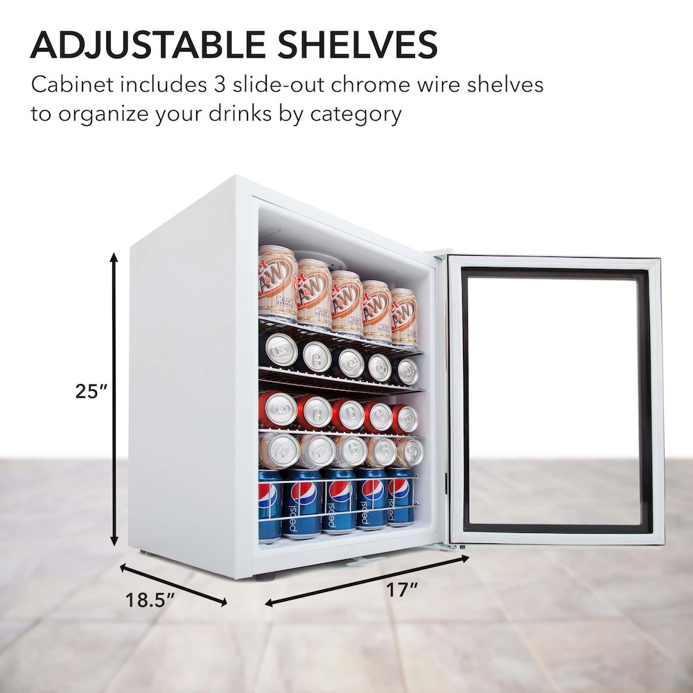 Can Freestanding Beverage Refrigerator cooler With Lock Stainless Steel. Picture 5