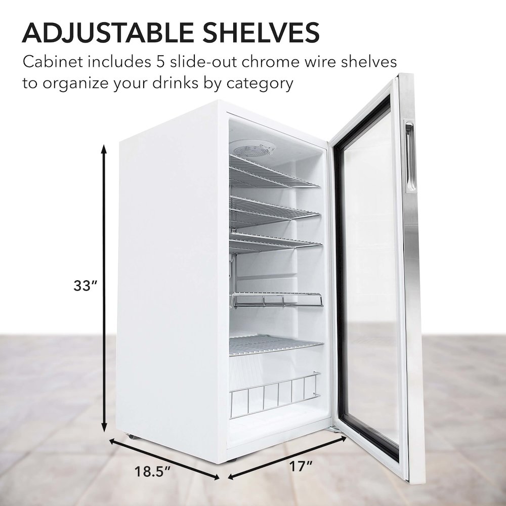 Can Freestanding Beverage Refrigerator cooler with Lock Stainless Steel. Picture 7