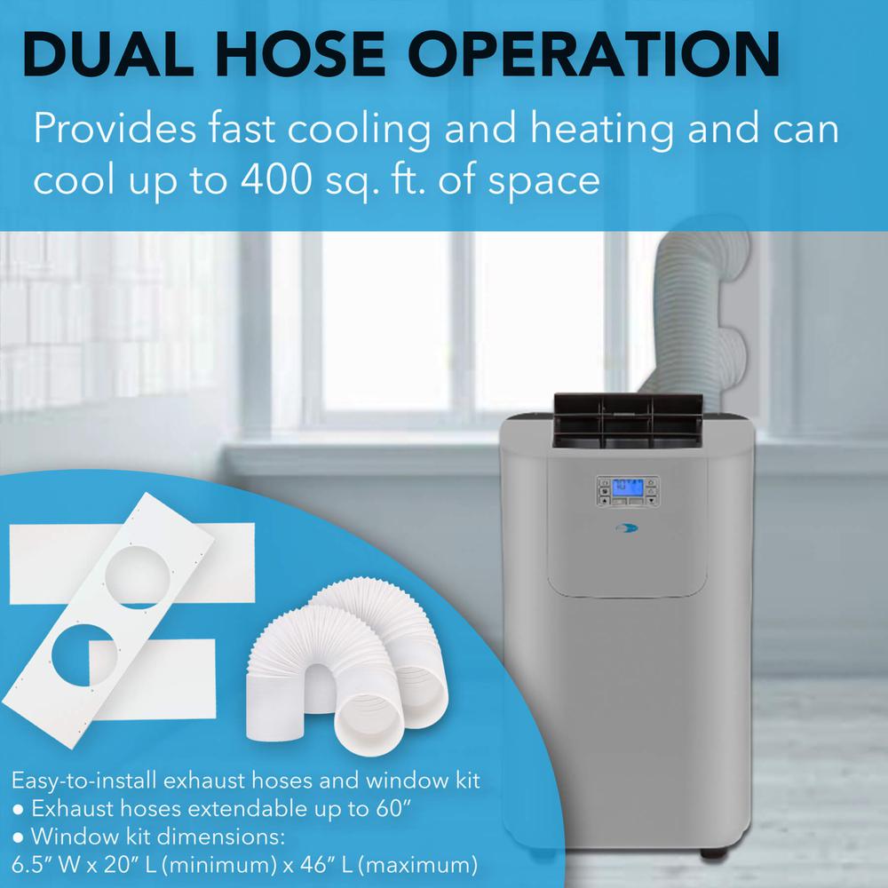 Elite 12000 BTU Dual Hose Digital Portable Air Conditioner. Picture 3