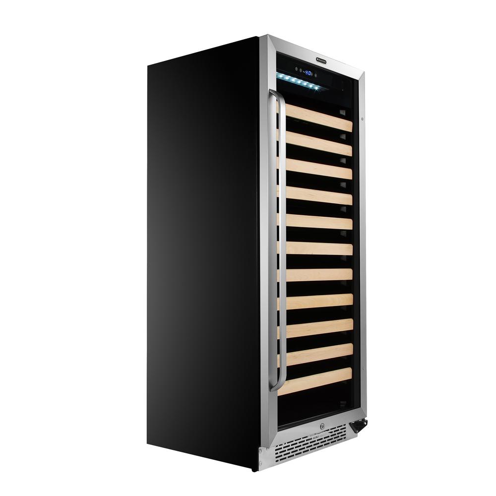 100 Bottle Built-in Stainless Steel Compressor Wine Refrigerator. Picture 5