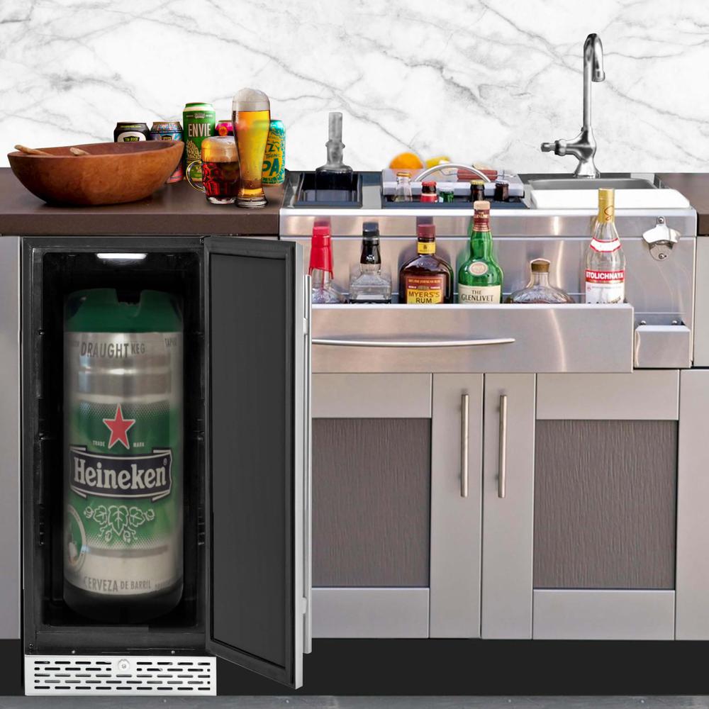 Stainless Steel Built-in or Freestanding 2.9 cu. ft. Beer Keg Froster. Picture 6