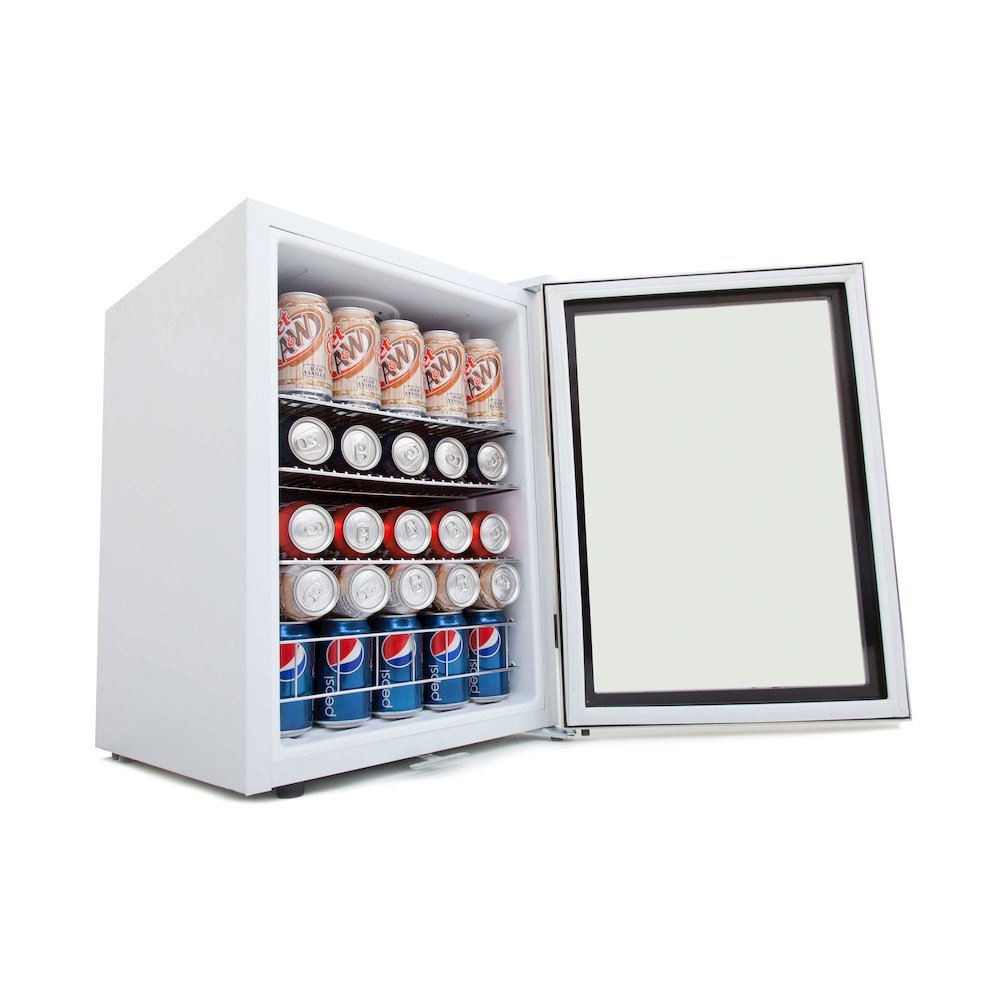 Can Freestanding Beverage Refrigerator cooler With Lock Stainless Steel. Picture 7