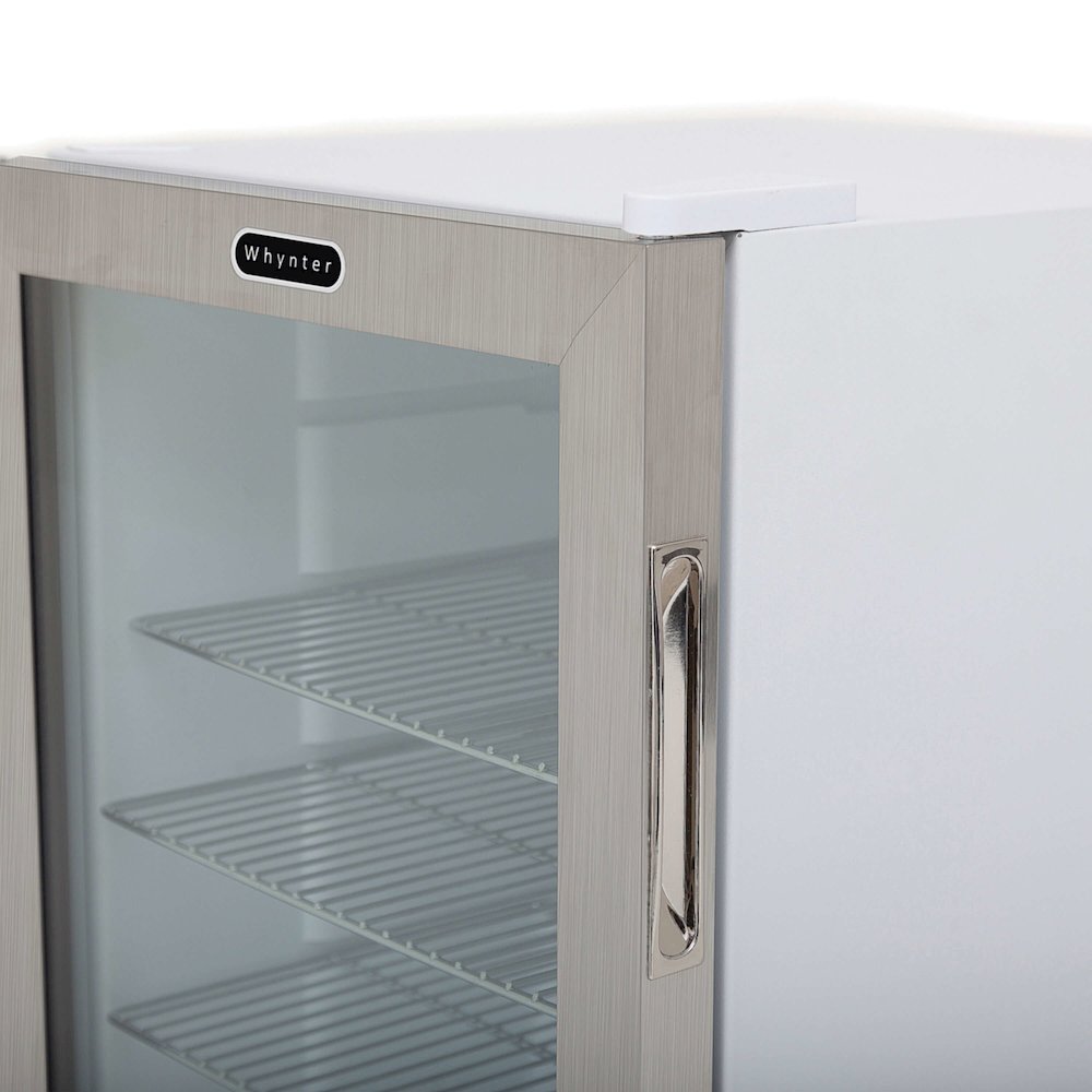 Can Freestanding Beverage Refrigerator cooler With Lock Stainless Steel. Picture 2