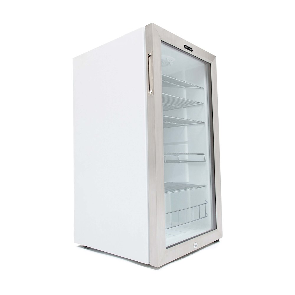 Can Freestanding Beverage Refrigerator cooler with Lock Stainless Steel. Picture 1