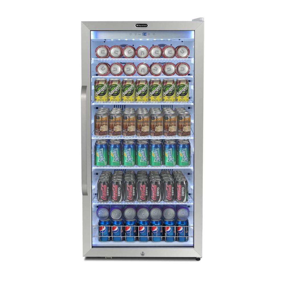 Freestanding 10.6 cu. ft. Stainless Steel Commercial Beverage Merchandiser. Picture 1