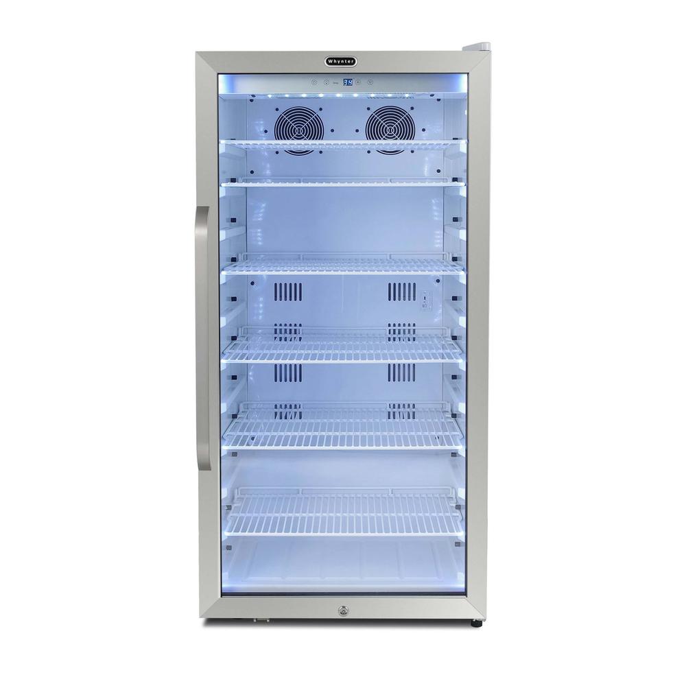 Freestanding 10.6 cu. ft. Stainless Steel Commercial Beverage Merchandiser. Picture 3