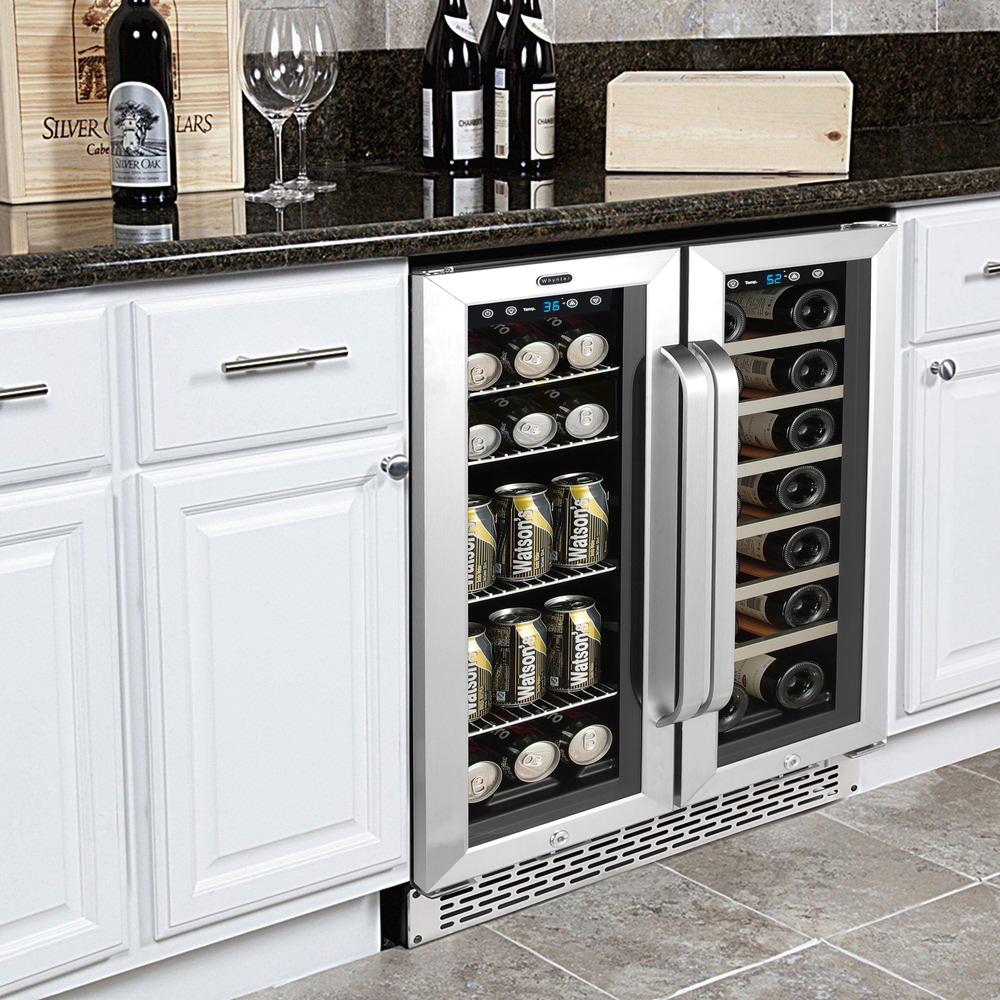 BWB-2060FDS 24″ Built-In French Door Dual Zone 20 Bottle Wine Refrigerator. Picture 6