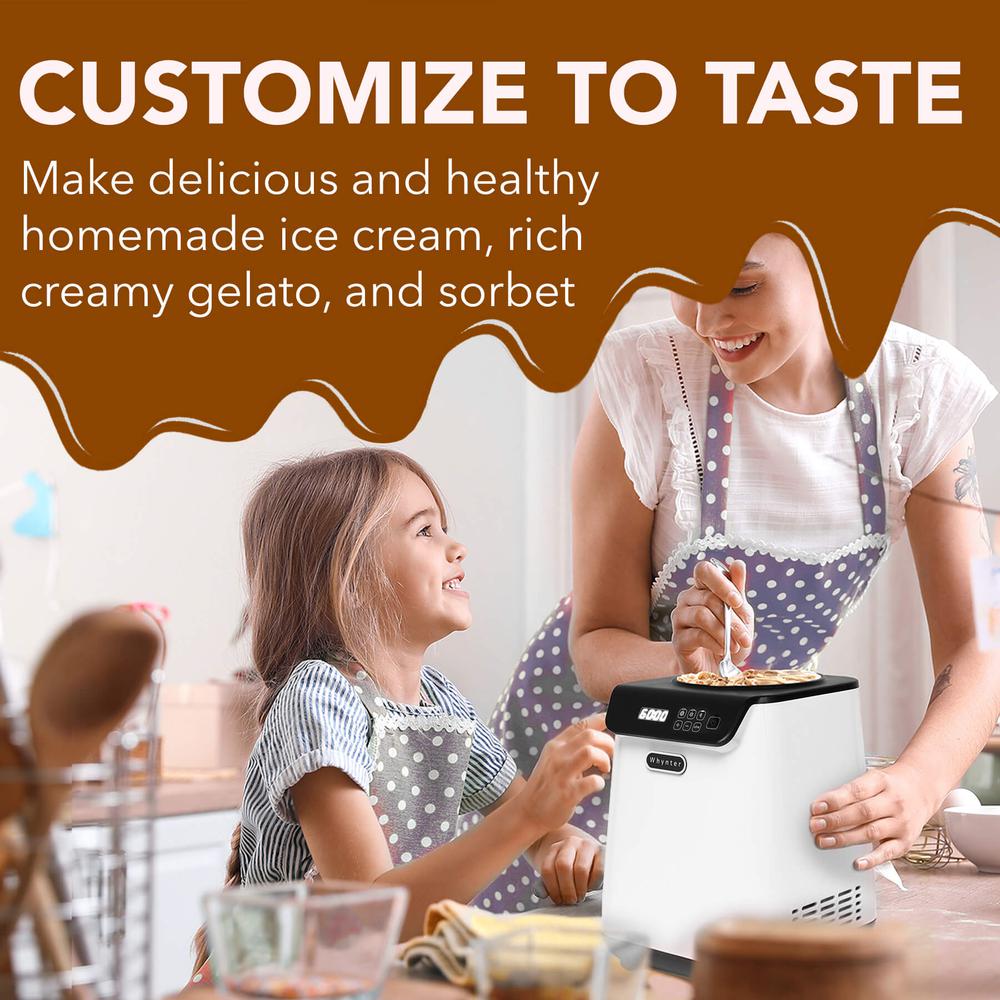 ICM-128WS 1.28 Quart Compact Upright Automatic Ice Cream Maker. Picture 5