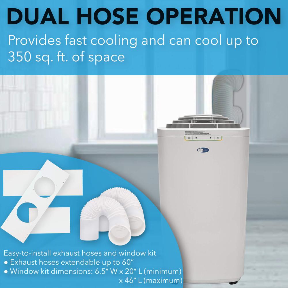 ECO-FRIENDLY 11000 BTU Dual Hose Portable Air Conditioner. Picture 3