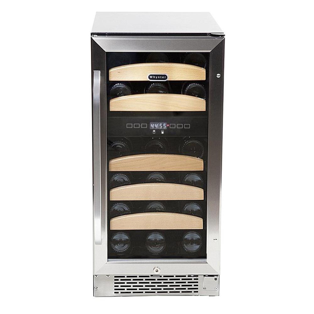 28 bottle Dual Temperature Zone Built-In Wine Refrigerator. Picture 1