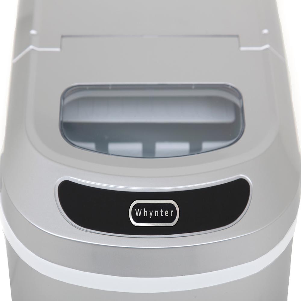 Compact Portable Ice Maker 27 lb capacity - Metallic Silver. Picture 4