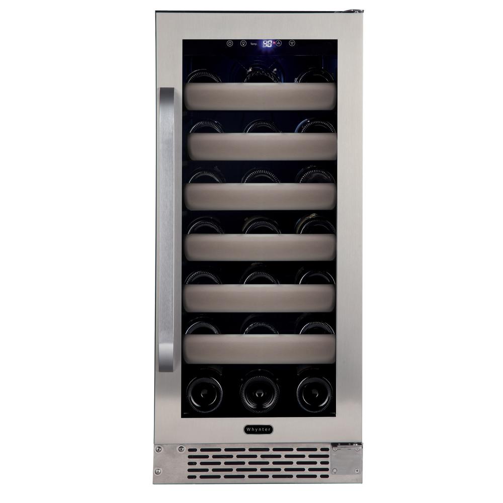 Elite 33 Bottle Seamless Stainless Steel Door Single Zone. Picture 1