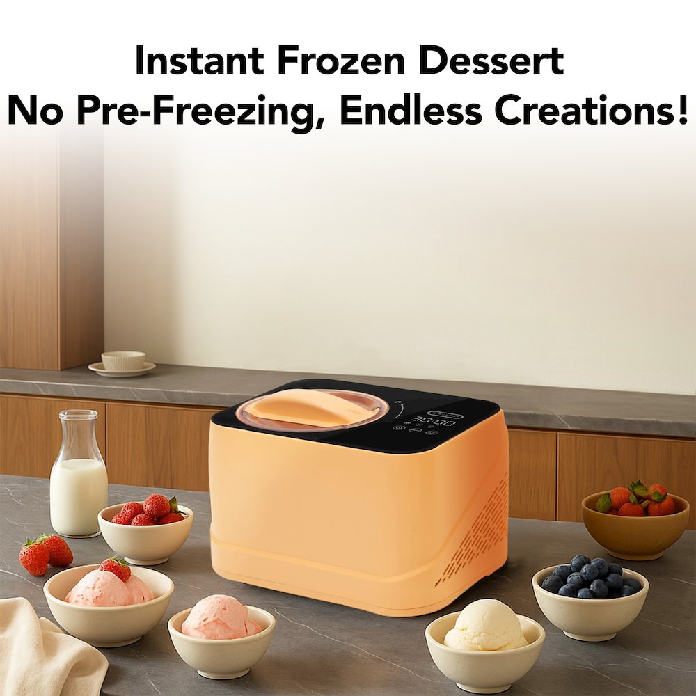 .8 Quart Compact Automatic Ice Cream Maker with Stainless Steel Bowl. Picture 11