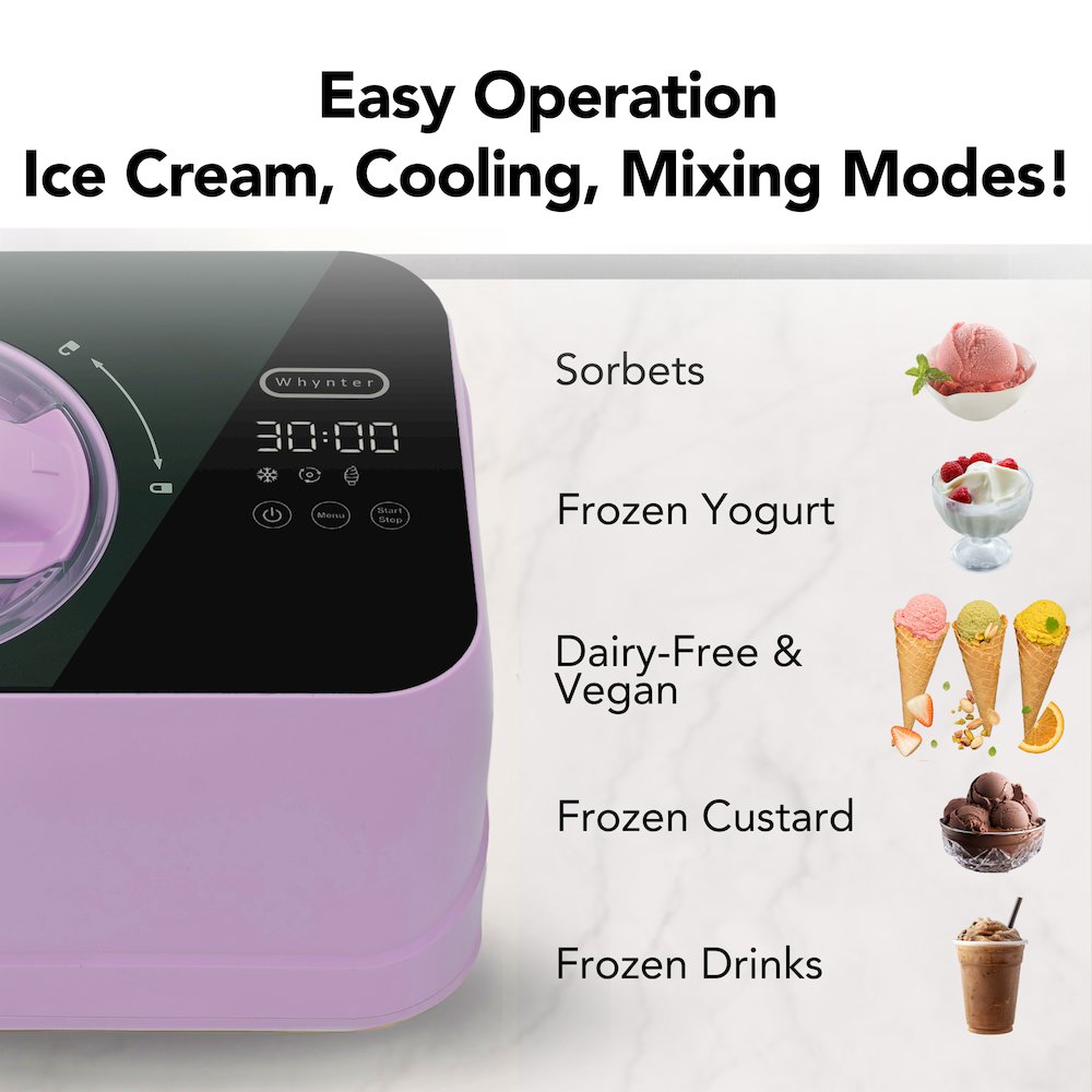 .8 Quart Compact Automatic Ice Cream Maker with Stainless Steel Bowl. Picture 4