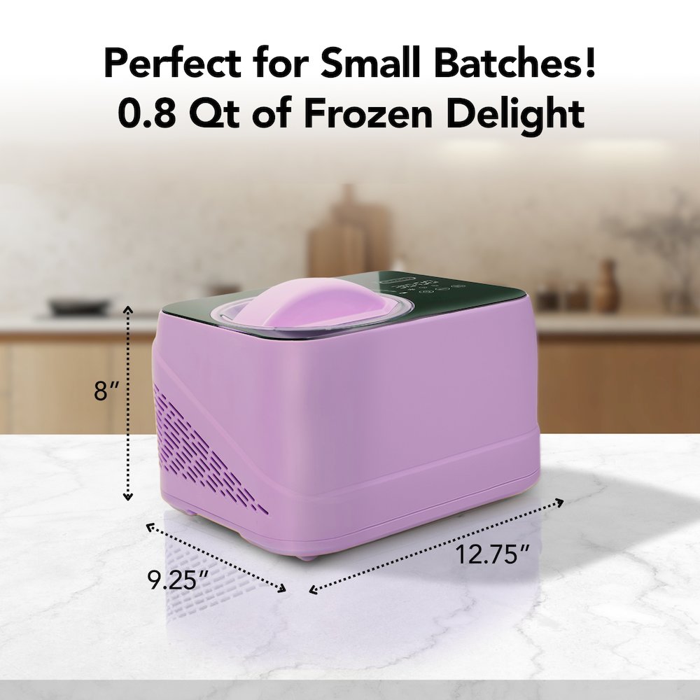 .8 Quart Compact Automatic Ice Cream Maker with Stainless Steel Bowl. Picture 5