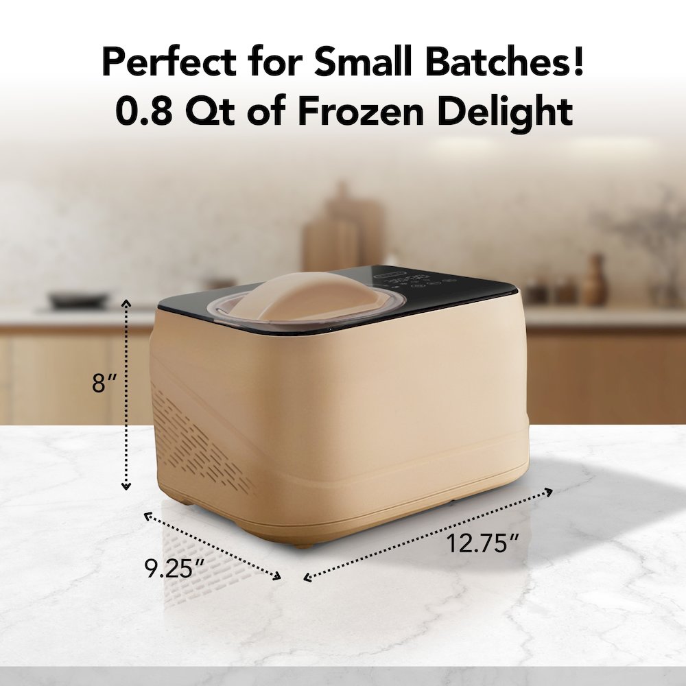 .8 Quart Compact Automatic Ice Cream Maker with Stainless Steel Bowl. Picture 5