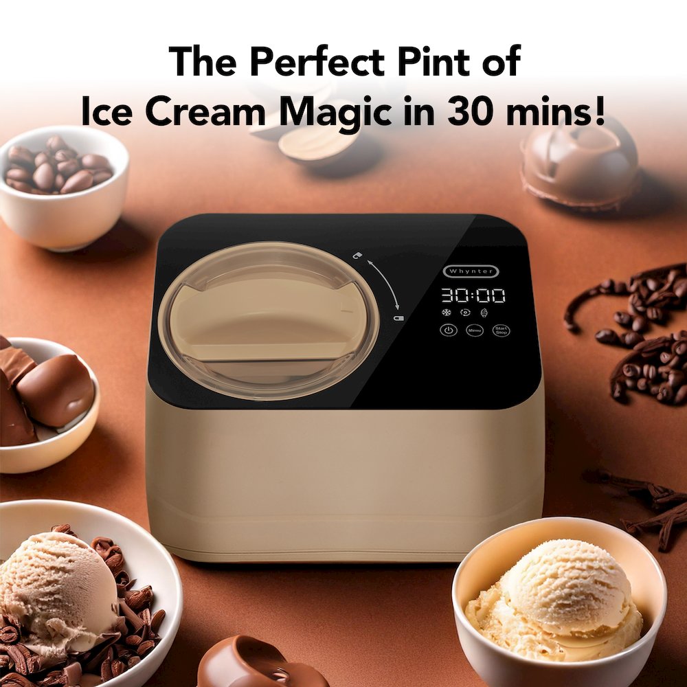 .8 Quart Compact Automatic Ice Cream Maker with Stainless Steel Bowl. Picture 10