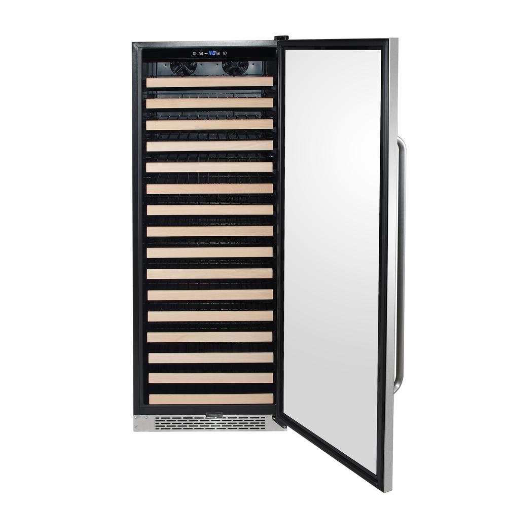 166 Bottle Built-in Stainless Steel Compressor Wine Refrigerator. Picture 2