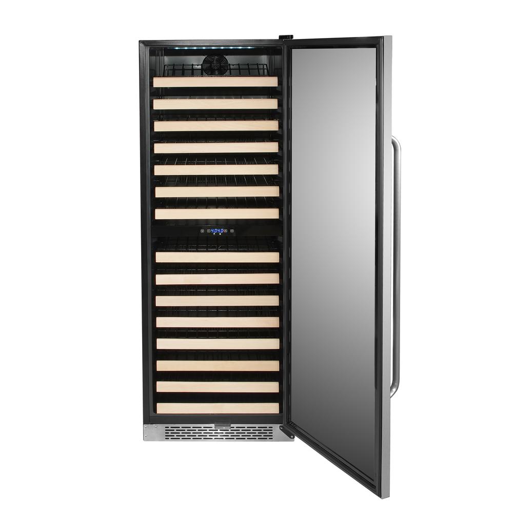 164 Bottle Built-in Stainless Steel Dual Zone Compressor Wine Refrigerator. Picture 2