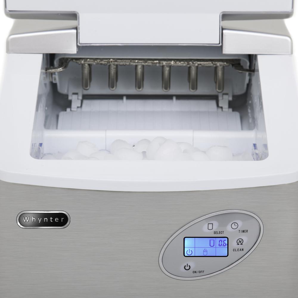 Portable Ice Maker 49 lb capacity - Stainless Steel. Picture 3