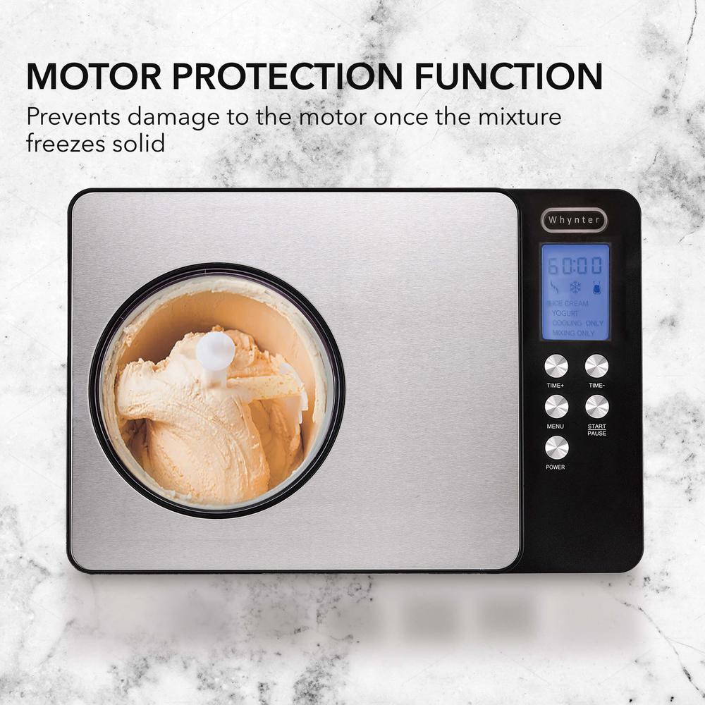 Ice Cream Maker 2 Quart Capacity Stainless Steel Bowl & Yogurt Function. Picture 3