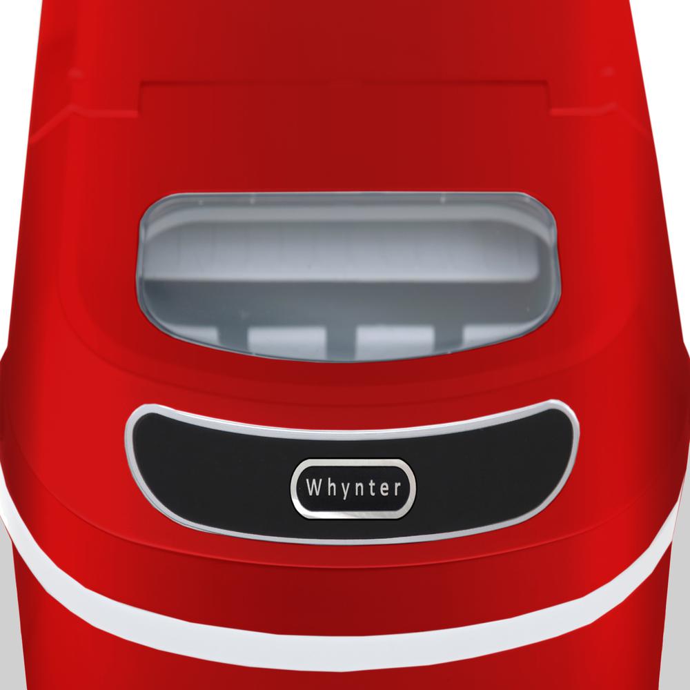 Compact Portable Ice Maker 27 lb capacity - Red. Picture 4