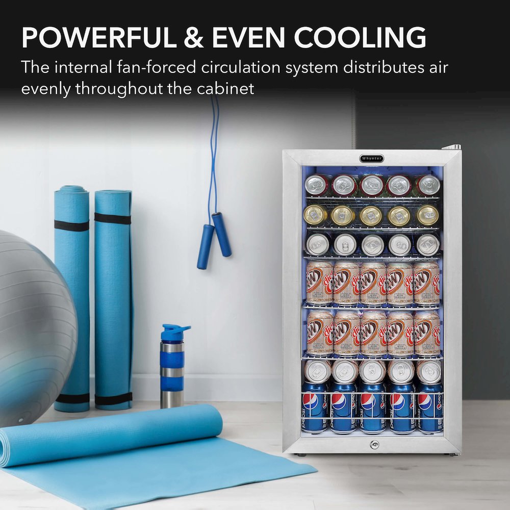 Can Freestanding Beverage Refrigerator cooler with Lock Stainless Steel. Picture 15