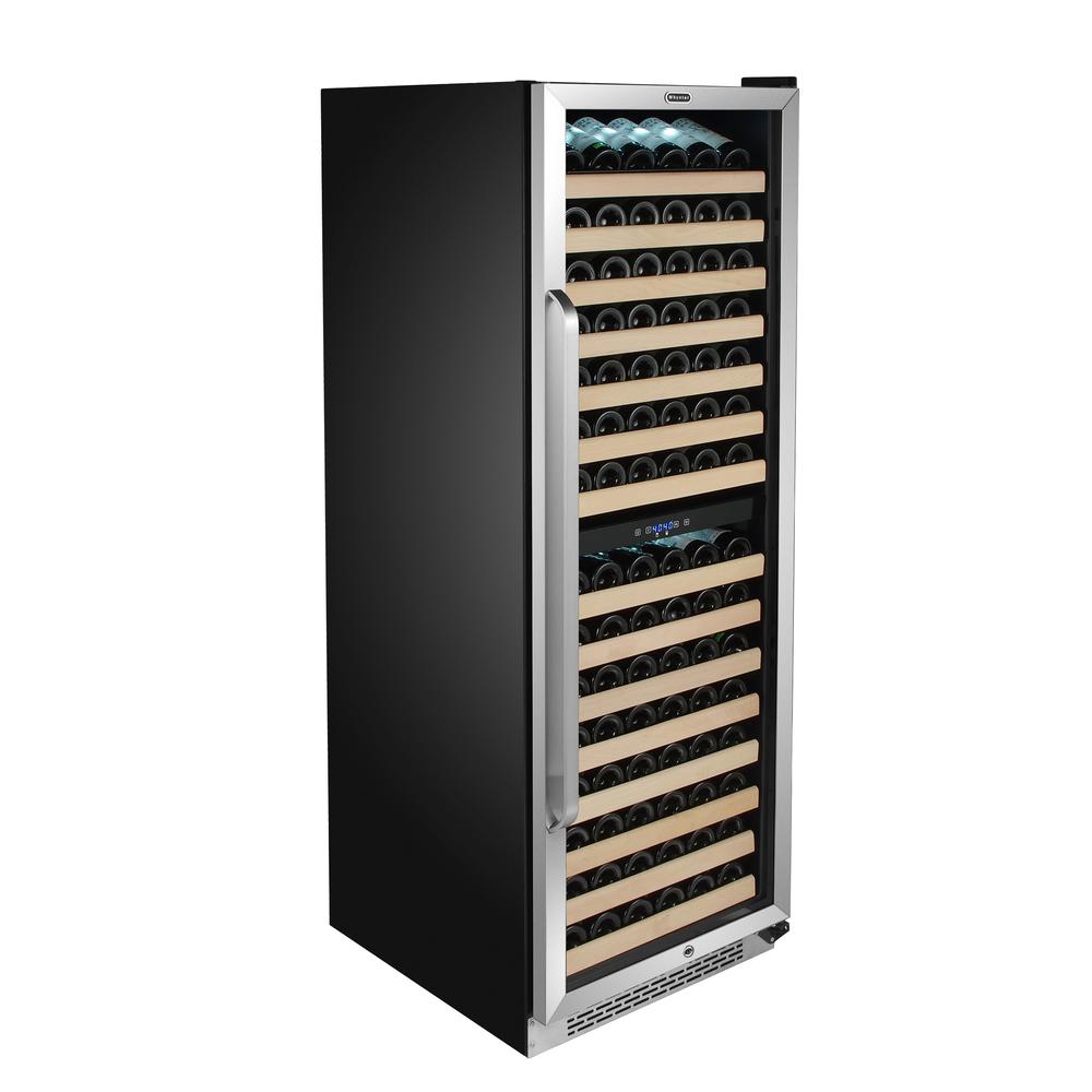 164 Bottle Built-in Stainless Steel Dual Zone Compressor Wine Refrigerator. Picture 5
