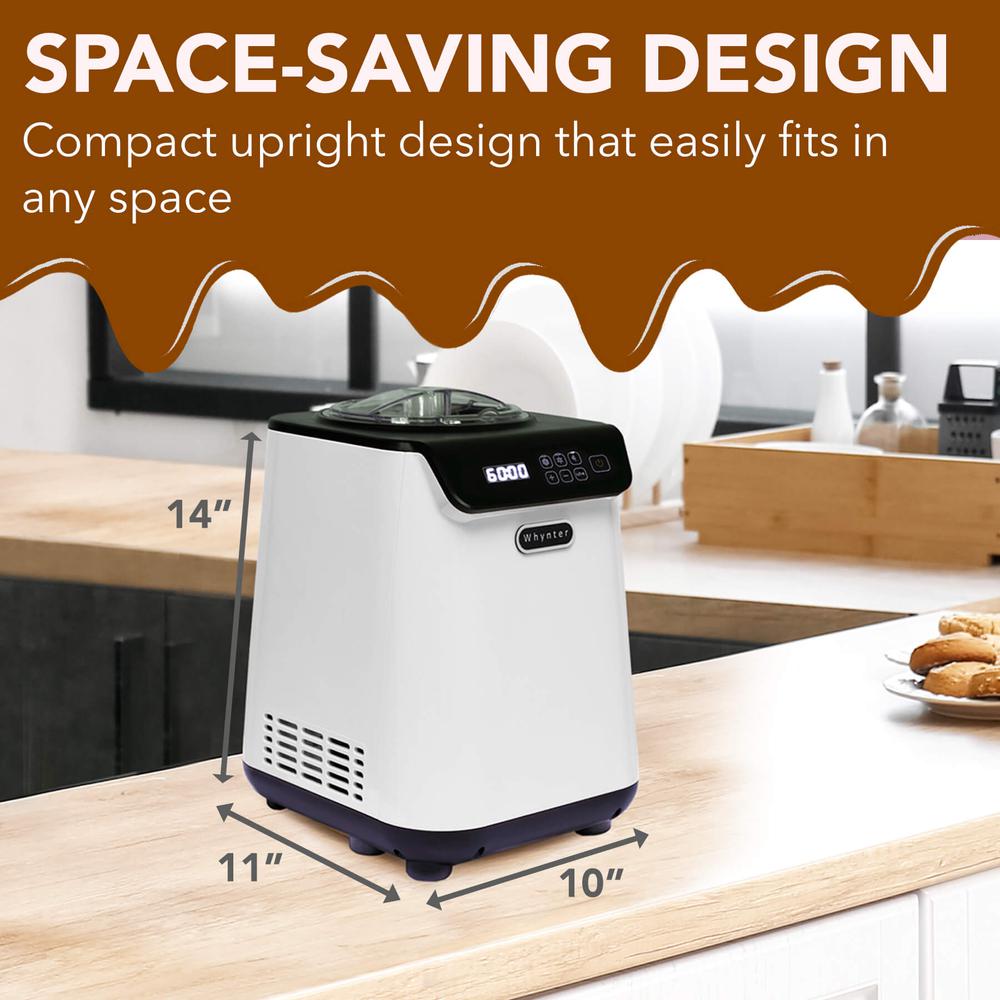 ICM-128WS 1.28 Quart Compact Upright Automatic Ice Cream Maker. Picture 2