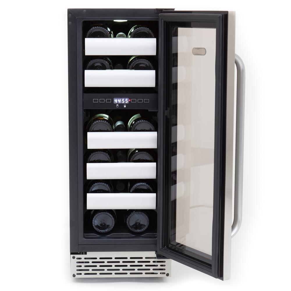 Elite 17 Bottle Seamless Stainless Steel Door Dual Zone. Picture 2
