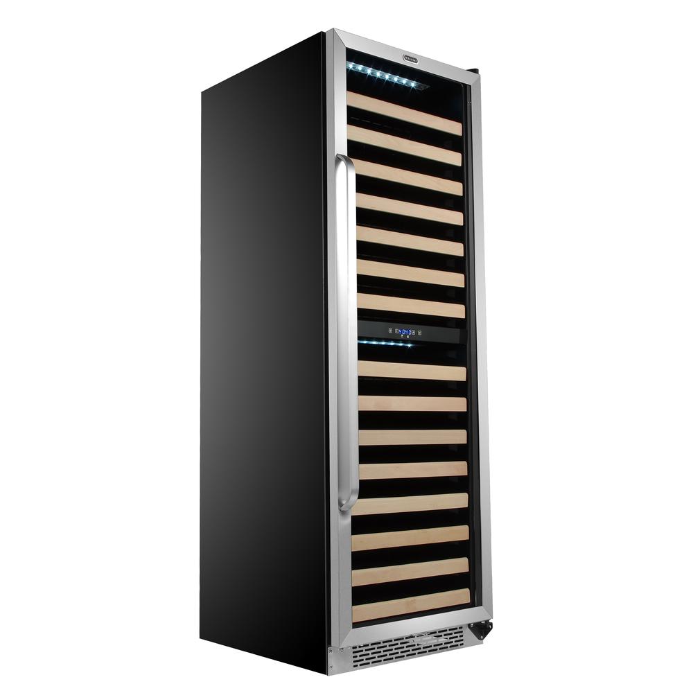 164 Bottle Built-in Stainless Steel Dual Zone Compressor Wine Refrigerator. Picture 3