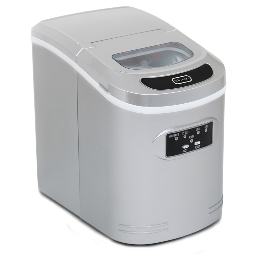 Compact Portable Ice Maker 27 lb capacity - Metallic Silver. Picture 3