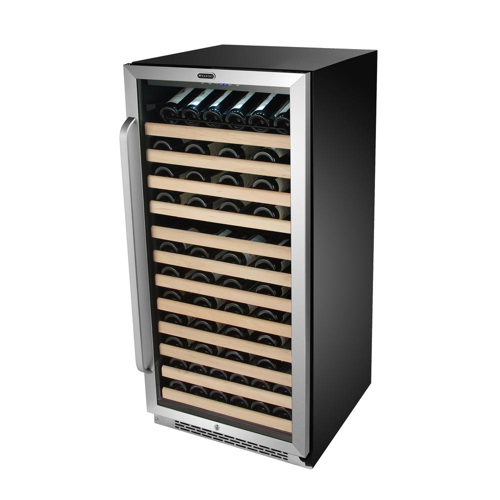 100 Bottle Built-in Stainless Steel Compressor Wine Refrigerator. Picture 4