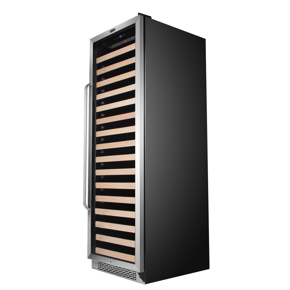 166 Bottle Built-in Stainless Steel Compressor Wine Refrigerator. Picture 4