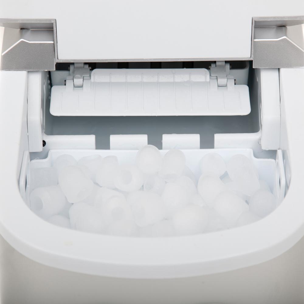 Compact Portable Ice Maker 27 lb capacity - Metallic Silver. Picture 6