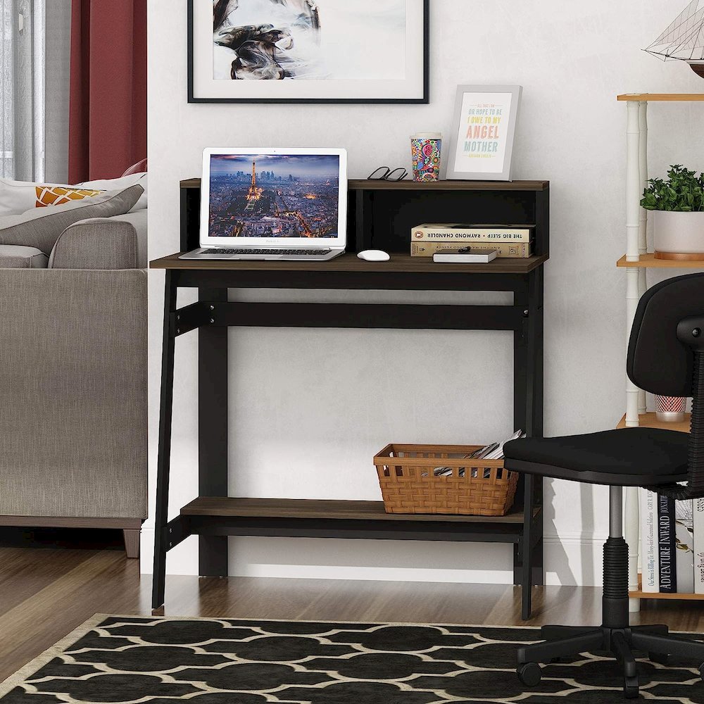 Furinno Simplistic A Frame Computer Desk, Columbia Walnut. Picture 7