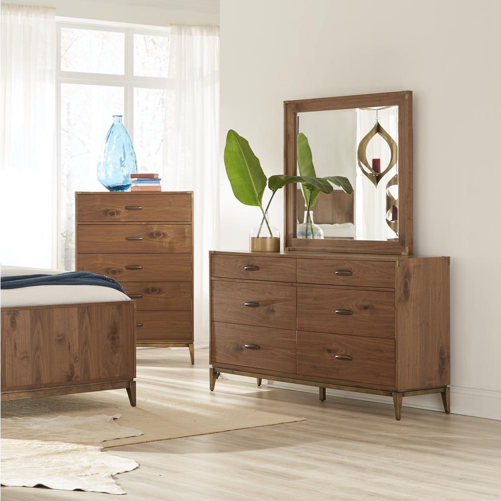 Adler Six Drawer Dresser in Natural Walnut (2024). Picture 2