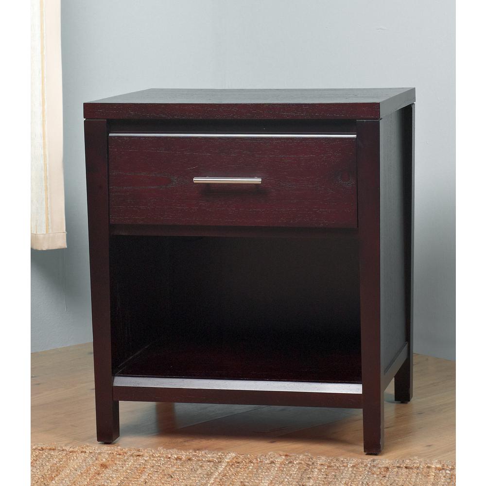 Nevis Charging Station Nightstand in Espresso. Picture 7