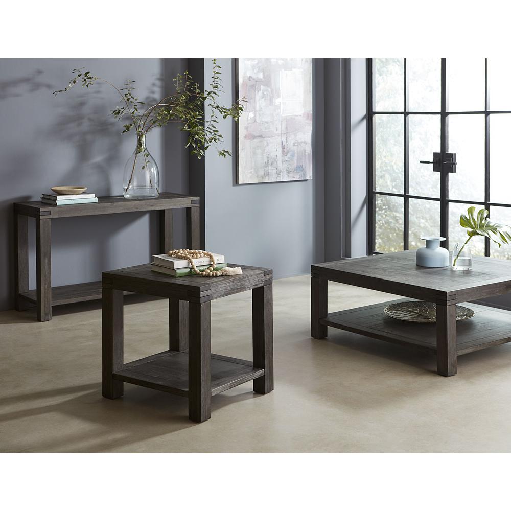 Meadow Solid Wood End Table in Graphite. Picture 4