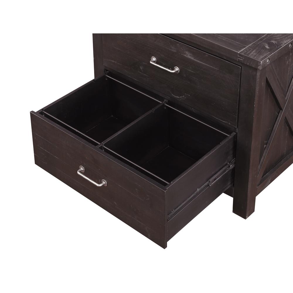 Yosemite Solid Wood Lateral File Cabinet in Cafe. Picture 5