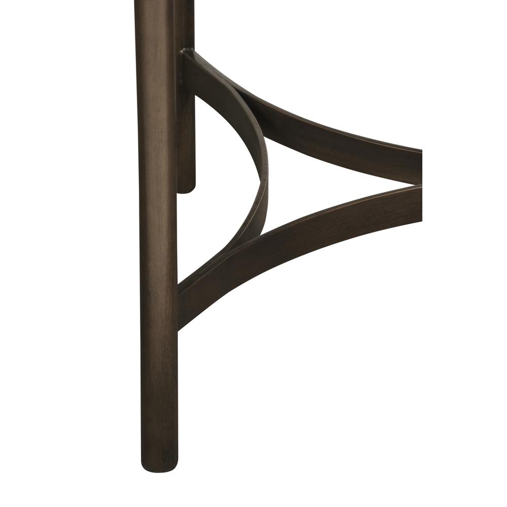 Lyon Round Natural Concrete and Metal Side Table. Picture 6