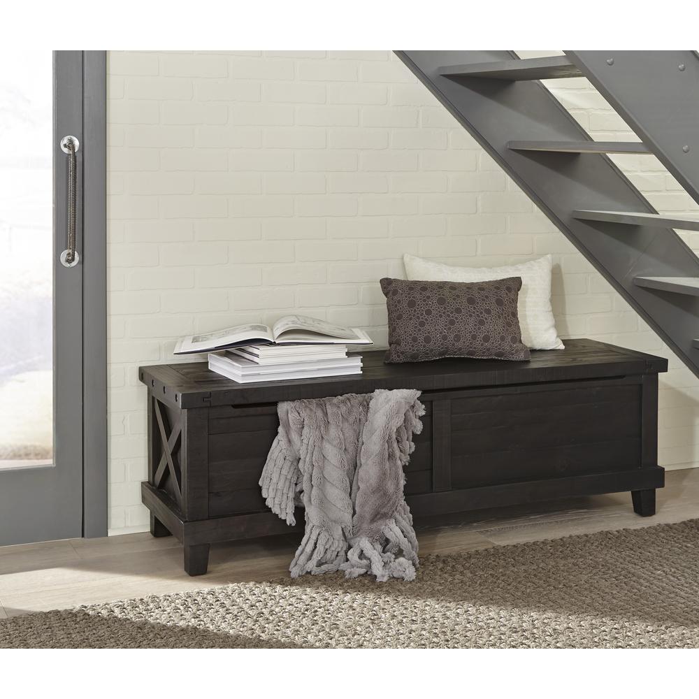 Yosemite Solid Wood Blanket Box in Cafe. Picture 1