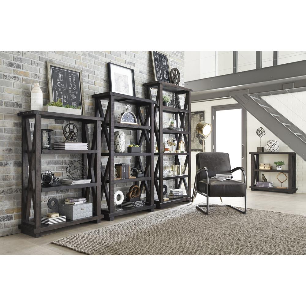 Yosemite Solid Wood 54x39 inch Bookshelf in Cafe. Picture 2