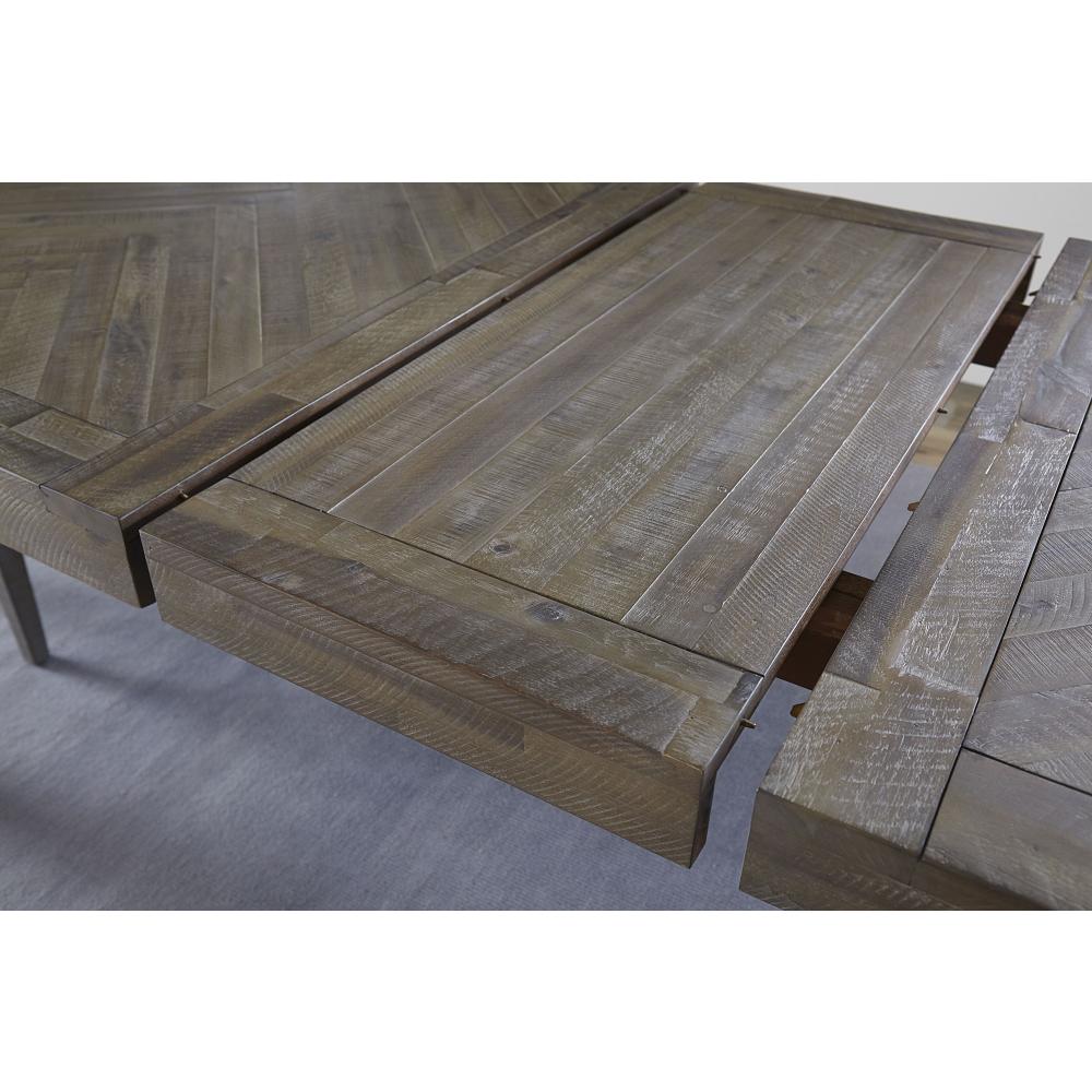 Herringbone Extension Table in Rustic Latte. Picture 6